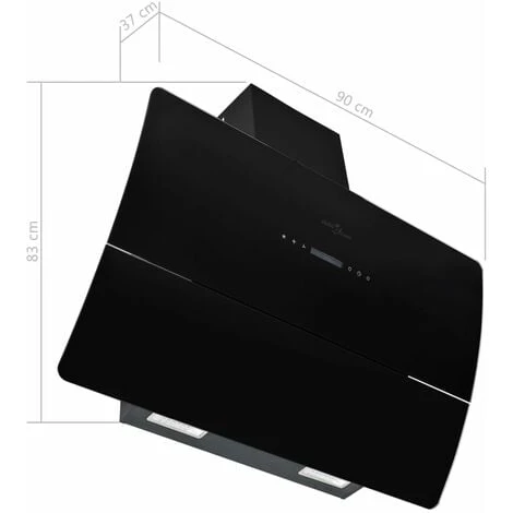 Hotte Murale Acier Inoxydable 756 M³/h 90 Cm Noir VidaXL 5 Hotte Murale Acier Inoxydable 756 M³/h 90 Cm Noir VidaXL – Image 3