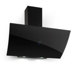 Annabelle 90 Hotte Aspirante En Verre 595 M³/h Panneau Tactile Noir