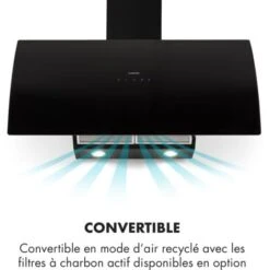 Annabelle 90 Hotte Aspirante En Verre 595 M³/h Panneau Tactile Noir -VIDAXL || Bosch || Whirlpool Soldes 12992310 5
