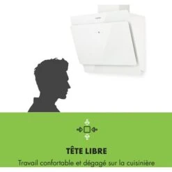 Aurica 60 Hotte Aspirante 60 Cm 600 M³/h LED Tactile Verre Blanc -VIDAXL || Bosch || Whirlpool Soldes 12992320 4