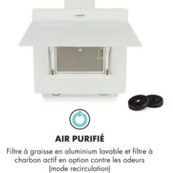 Aurica 60 Hotte Aspirante 60 Cm 600 M³/h LED Tactile Verre Blanc -VIDAXL || Bosch || Whirlpool Soldes 12992320 5