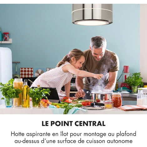 Tron Ambience Hotte Aspirante En îlot Ø 38 Cm Mode Recirculation 540 M³/h LED - Inox 6 Tron Ambience Hotte Aspirante En îlot Ø 38 Cm Mode Recirculation 540 M³/h LED - Inox – Image 4