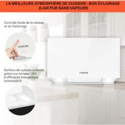 Kronleuchter L Hotte îlot Aspirante 60cm 590 M³/h LED Classe A - Blanc -VIDAXL || Bosch || Whirlpool Soldes 13733429 4