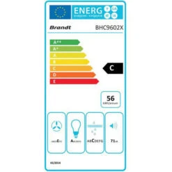 Hotte Visière 60cm 321m3/h Inox - Brandt - Bhc9602x -VIDAXL || Bosch || Whirlpool Soldes 14768459 2