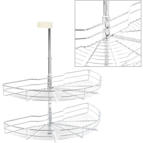 Panier à 2 Niveaux Métallique De Cuisine 180 Degrés 75x38x80 Cm VidaXL 3 Panier à 2 Niveaux Métallique De Cuisine 180 Degrés 75x38x80 Cm VidaXL