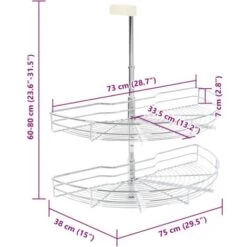 Panier à 2 Niveaux Métallique De Cuisine 180 Degrés 75x38x80 Cm VidaXL 9 Panier à 2 Niveaux Métallique De Cuisine 180 Degrés 75x38x80 Cm VidaXL -VIDAXL || Bosch || Whirlpool Soldes 15093064 3