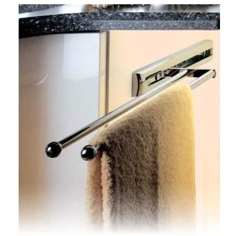 Porte-torchons Coulissant - Décor : Chromé - Hauteur : 39 Mm - Longueur : 410 Mm - Matériau : Acier - Nombre De Bras : 2 - Profondeur : 102 Mm - ITAR 5 Porte-torchons Coulissant - Décor : Chromé - Hauteur : 39 Mm - Longueur : 410 Mm - Matériau : Acier - Nombre De Bras : 2 - Profondeur : 102 Mm - ITAR – Image 3