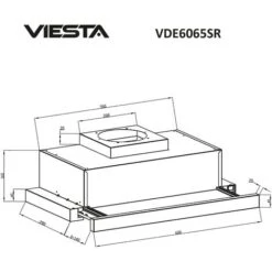 VIESTA VDE6065SR Hotte Aspirante Pour Encastrement - Hotte Aspirante D'encastrement Extractible 60 Cm Avec Filtre à Graisse -VIDAXL || Bosch || Whirlpool Soldes 16125831 5