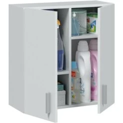 Armoire Murale Blanc Mat Avec 2 Portes Et 2 étagères Coulissantes Blanc 11 Armoire Murale Blanc Mat Avec 2 Portes Et 2 étagères Coulissantes Blanc -VIDAXL || Bosch || Whirlpool Soldes 17079578 5