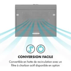 Capannina Hotte Escamotable 60cm 166m³/h Acier Inoxydable Argent -VIDAXL || Bosch || Whirlpool Soldes 18618322 3