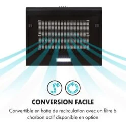 Capannina Hotte Escamotable 60cm 166m³/h Acier Inoxydable Noir -VIDAXL || Bosch || Whirlpool Soldes 18618327 3