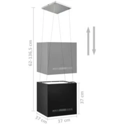 Hotte Suspendue à LCD Tactile 37 Cm Acier Enduit De Poudre VidaXL -VIDAXL || Bosch || Whirlpool Soldes 18802178 3