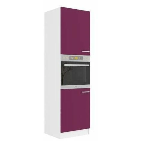 ULTRA Colonne Four Avec Plan De Travail L 60 Cm - Aubergine Mat 3 ULTRA Colonne Four Avec Plan De Travail L 60 Cm - Aubergine Mat