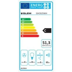 GLEM Hotte Visière Casquette Aspirante Blanc Largeur 60cm Débit D'air 250m3/h -VIDAXL || Bosch || Whirlpool Soldes 19455369 3