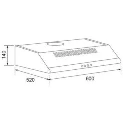 GLEM Hotte Visière Casquette Aspirante Blanc Largeur 60cm Débit D'air 250m3/h -VIDAXL || Bosch || Whirlpool Soldes 19455369 4