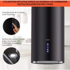 Klarstein Beretta Hotte îlot 650m³/h 3 Vitesses Filtres Inclus Classe C - Noir -VIDAXL || Bosch || Whirlpool Soldes 22845264 4