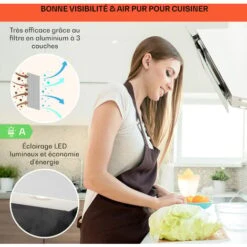 Alina Hotte Aspirante 90 Cm 600 M³/h Classe A - Design Verre Blanc -VIDAXL || Bosch || Whirlpool Soldes 22845326 4