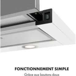 Mariana 90 Hotte Plate Aspirante 90cm 500 M³/h LED - Blanche -VIDAXL || Bosch || Whirlpool Soldes 22845330 4