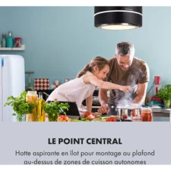 Tron Ambience Hotte îlot Aspirante Ø 38 Cm 540 M³/h Classe A - Noire -VIDAXL || Bosch || Whirlpool Soldes 22845366 4