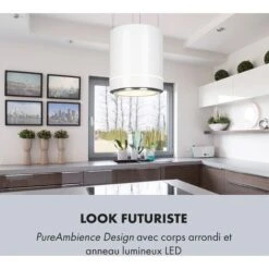 Tron Ambience Hotte îlot Aspirante Ø 38 Cm 540 M³/h Classe A - Blanche -VIDAXL || Bosch || Whirlpool Soldes 22845367 4