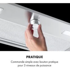 Simplica Hotte Aspirante Encastrable 70 Cm 400 M³ / H LED Inox Argent -VIDAXL || Bosch || Whirlpool Soldes 22845383 3 1