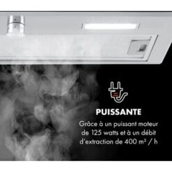 Simplica Hotte Aspirante Encastrable 70 Cm 400 M³ / H LED Inox Argent -VIDAXL || Bosch || Whirlpool Soldes 22845383 4 1