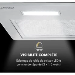 Simplica Hotte Aspirante Encastrable 70 Cm 400 M³ / H LED Inox Argent -VIDAXL || Bosch || Whirlpool Soldes 22845383 5 1