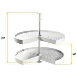 Emuca Jeux De Plateaux Tournants Shelvo 3/4, 800, Plastique Blanc, Plastique Et Aluminium, 1 Ut. - Talla -VIDAXL || Bosch || Whirlpool Soldes 23967459 3