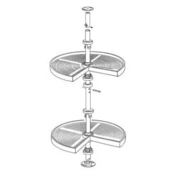 Emuca Jeux De Plateaux Tournants Shelvo 3/4, 800, Plastique Blanc, Plastique Et Aluminium, 1 Ut. - Talla -VIDAXL || Bosch || Whirlpool Soldes 23967459 4