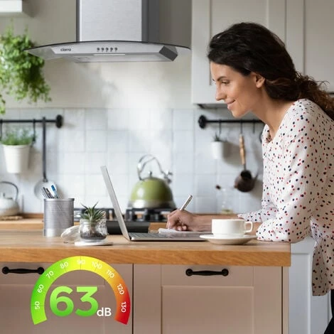 CIARRA Hotte Aspirante 60cm 650 M3/h Classe A++ 1pcs Filtre Actif 3 Vitesses Recyclage & Evacuation Inox - 506SS60 5 CIARRA Hotte Aspirante 60cm 650 M3/h Classe A++ 1pcs Filtre Actif 3 Vitesses Recyclage & Evacuation Inox - 506SS60 – Image 3