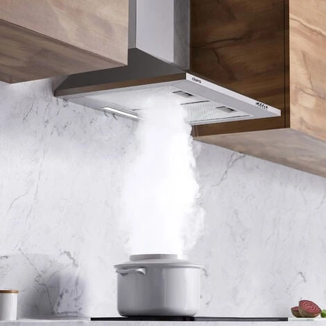 CIARRA Hotte Aspirante Murale 60cm 2pcs Filtre A Charbon 370m3/h Recyclage Ou Evacuation 3 Vitesses 201SS60 Inox 4 CIARRA Hotte Aspirante Murale 60cm 2pcs Filtre A Charbon 370m3/h Recyclage Ou Evacuation 3 Vitesses 201SS60 Inox – Image 2