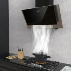 CIARRA Hotte Inclinee 60cm Avec 2pcs Filtre Actif 370 M3/h 3 Vitesses Led Recyclage Ou Evacuation - Verre Noir - 736CBK60 -VIDAXL || Bosch || Whirlpool Soldes 24417639 3