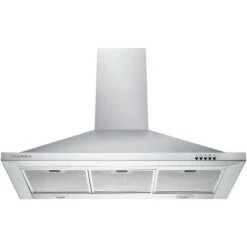 CIARRA Hotte Aspirante 90cm 550m3/h Led Recyclage Ou Evacuation 3 Vitesses Inox - 301SS90
