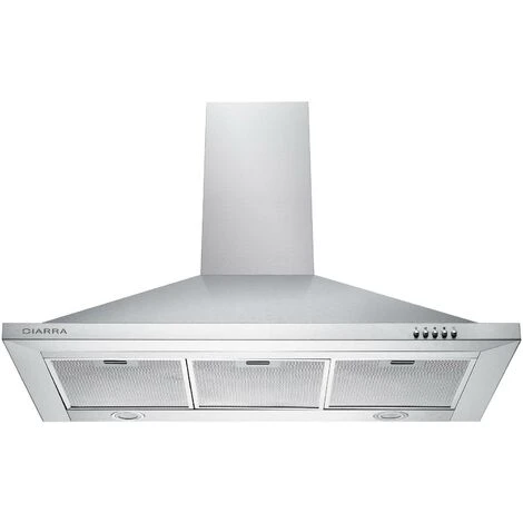 CIARRA Hotte Aspirante 90cm 550m3/h Led Recyclage Ou Evacuation 3 Vitesses Inox - 301SS90 3 CIARRA Hotte Aspirante 90cm 550m3/h Led Recyclage Ou Evacuation 3 Vitesses Inox - 301SS90
