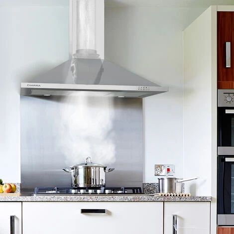 CIARRA Hotte Aspirante 90cm 550m3/h Led Recyclage Ou Evacuation 3 Vitesses Inox - 301SS90 5 CIARRA Hotte Aspirante 90cm 550m3/h Led Recyclage Ou Evacuation 3 Vitesses Inox - 301SS90 – Image 3