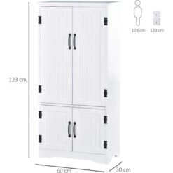 HOMCOM Armoire De Cuisine Contemporaine Multi-rangements 2 Placards 3 étagères MDF Panneaux Particules Blanc 9 HOMCOM Armoire De Cuisine Contemporaine Multi-rangements 2 Placards 3 étagères MDF Panneaux Particules Blanc -VIDAXL || Bosch || Whirlpool Soldes 24957261 3
