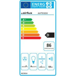 Hotte Télescopique 90cm 305 M³/h Silver - Airlux - Aht930ix -VIDAXL || Bosch || Whirlpool Soldes 25576117 2