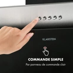 Alessia Hotte Aspirante Hotte Inclinée 350 M³/h Push Control Noir -VIDAXL || Bosch || Whirlpool Soldes 25990463 5