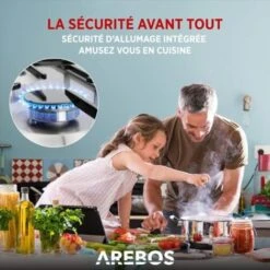 AREBOS Cuisinière à Gaz De 4 Flammes Vitrocéramique Cuisinière à Gaz -VIDAXL || Bosch || Whirlpool Soldes 26784335 5