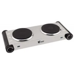 Cuisinière électrique 2 Feux Inox 50x29 Cm