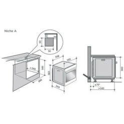 Fours Encastrables Électrique 73L DE DIETRICH 3385W 60cm, DOP8360A -VIDAXL || Bosch || Whirlpool Soldes 27854426 3