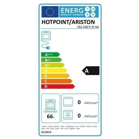 Four électrique Encastrable Pyrolyse Chaleur Tournante HOTPOINT FA2 540 P IX HA - 66L - Inox - Multifonction 6 Four électrique Encastrable Pyrolyse Chaleur Tournante HOTPOINT FA2 540 P IX HA - 66L - Inox - Multifonction – Image 4