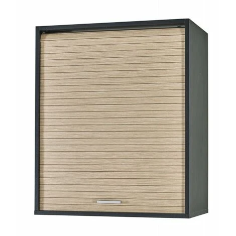 Meuble Cuisine Noir Bicolore 60 Cm H 72 Cm - Coloris: Chêne Naturel 4 Meuble Cuisine Noir Bicolore 60 Cm H 72 Cm - Coloris: Chêne Naturel – Image 2