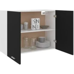 Armoire Suspendue Noir 80x31x60 Cm Aggloméré VidaXL -VIDAXL || Bosch || Whirlpool Soldes 29118598 4
