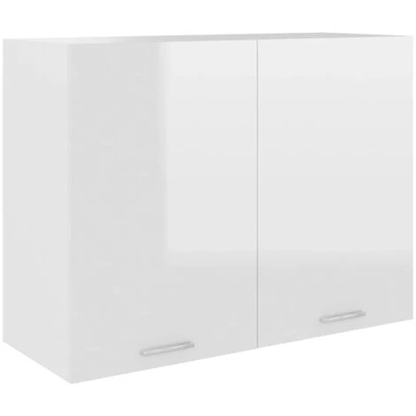 Armoire Suspendue Blanc Brillant 80x31x60 Cm Aggloméré VidaXL 3 Armoire Suspendue Blanc Brillant 80x31x60 Cm Aggloméré VidaXL