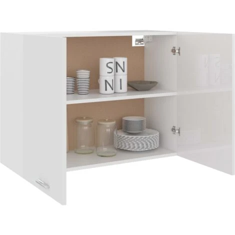 Armoire Suspendue Blanc Brillant 80x31x60 Cm Aggloméré VidaXL 6 Armoire Suspendue Blanc Brillant 80x31x60 Cm Aggloméré VidaXL – Image 4