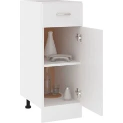 Armoire De Plancher à Tiroir Blanc 30x46x81,5 Cm Aggloméré VidaXL -VIDAXL || Bosch || Whirlpool Soldes 29188478 4
