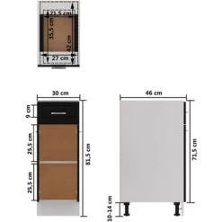 Armoire De Plancher à Tiroir Noir 30x46x81,5 Cm Aggloméré VidaXL 9 Armoire De Plancher à Tiroir Noir 30x46x81,5 Cm Aggloméré VidaXL -VIDAXL || Bosch || Whirlpool Soldes 29188483 3