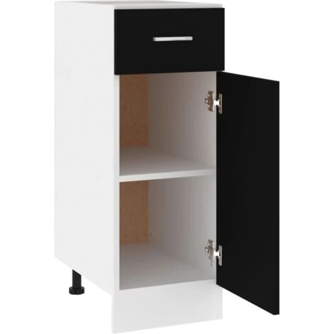 Armoire De Plancher à Tiroir Noir 30x46x81,5 Cm Aggloméré VidaXL 7 Armoire De Plancher à Tiroir Noir 30x46x81,5 Cm Aggloméré VidaXL – Image 5