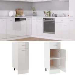 Armoire De Plancher Blanc Brillant 30x46x81,5 Cm Aggloméré VidaXL 8 Armoire De Plancher Blanc Brillant 30x46x81,5 Cm Aggloméré VidaXL -VIDAXL || Bosch || Whirlpool Soldes 29188504 2